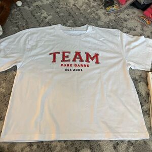 NEW WITH TAGS PURE BARRE TEAM CROPPED SHIRT